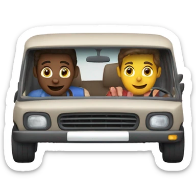 2 friends looking for the third friend driving sticker