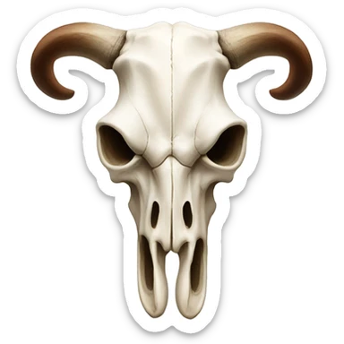 Longhorn skull sticker
