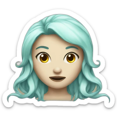 siren evil mythical creature sticker