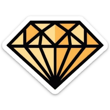 luxury jewelry company logo with diamond and gold elements sticker