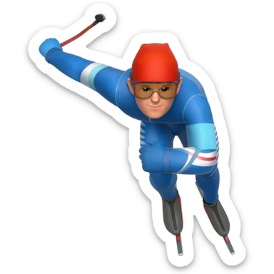 a bobleigh  in the olympic winter games sticker