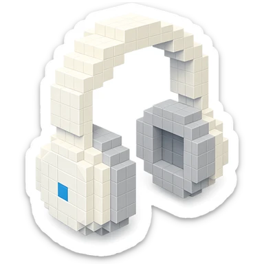 white Sony headphones sticker