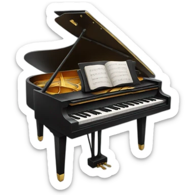 Piano avec une tortu sticker