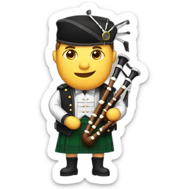 Bagpiper sticker