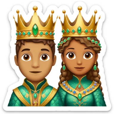 Lizard king and queen sticker
