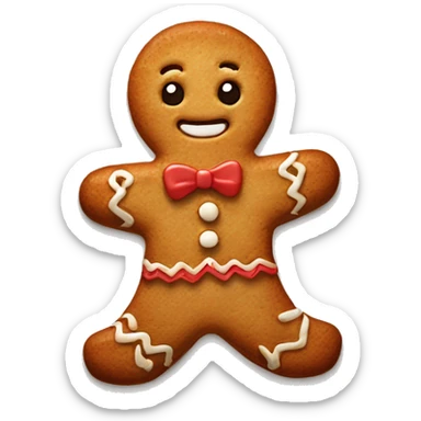 Cute ginger bread cookie sticker