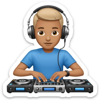 dj with setup sticker