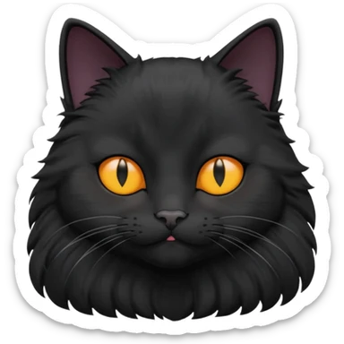 Kiss black cat sticker