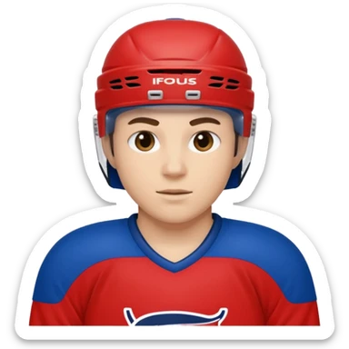 ice hockey player (#00A3E0) and red (#F9423A) sticker