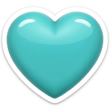 Turquoise heart  sticker