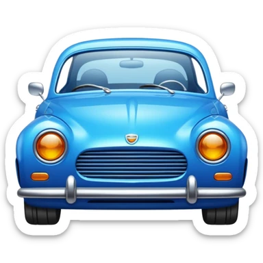 blue car ios emoji sticker