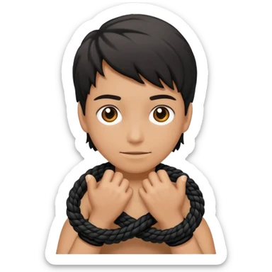 Black rope on hands sticker