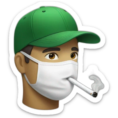 Lacoste smoking friends with white lacoste mask sticker