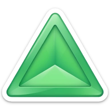 triangulo para arriba en color verde liso sticker