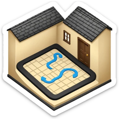 "Forty-two male footsteps moving across a map inside a house." sticker