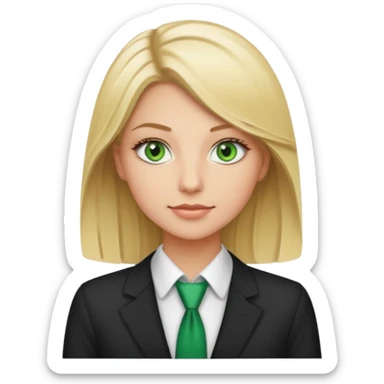 blonde real estate broker, 20 years old, green eyes sticker