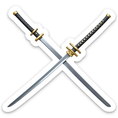 Famous Katana,on blade full chinese names. sticker