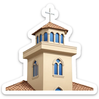 California Tower in San Diego, inspired by reference photo, simple sticker