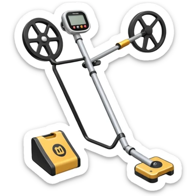 Realistic metal detector like a minelab sticker