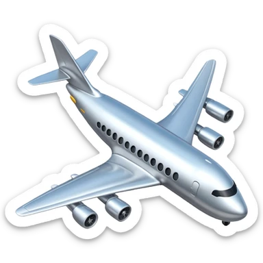 quiero un emoji de avion que sea lo mas real posible sticker