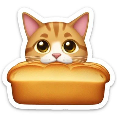 Cinnamon toast cat loaf sticker