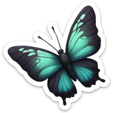 Dark butterfly sticker