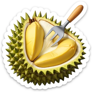 durian fruit peeled sticker
