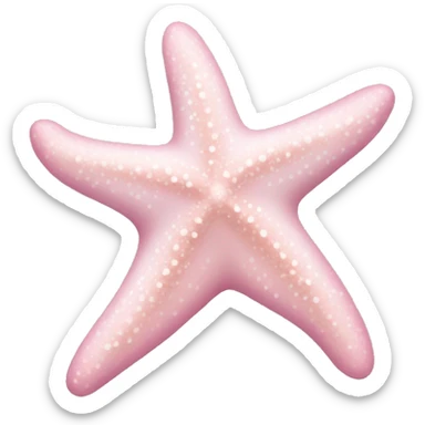 Pastel pink starfish sticker