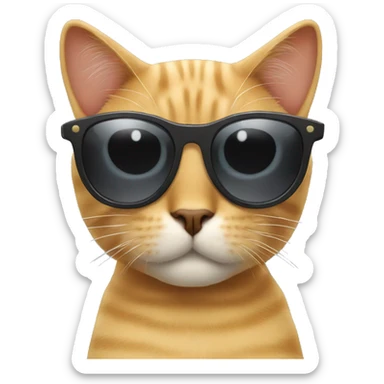 Cat with sunglasses sticker
