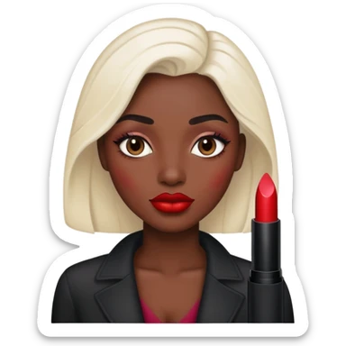 کاکاسیاه با رژ لب sticker