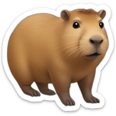 Capybara mélanger avec un humain de type masculin sticker