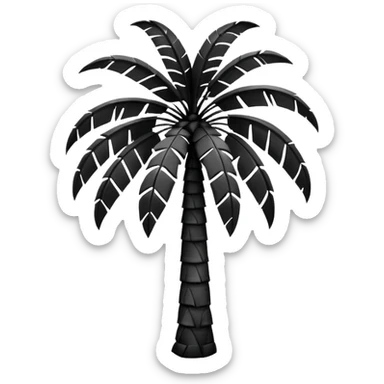 tall palm tree silhouette sticker