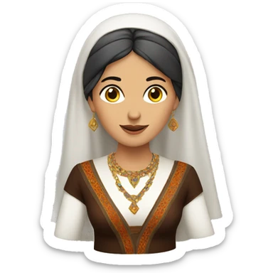 armenian woman with armenian traditional traz sticker