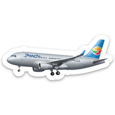 now i want a Airbus A318 Ponchi Airlines (gray colored) sticker