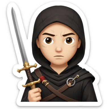 assasin with sword sticker