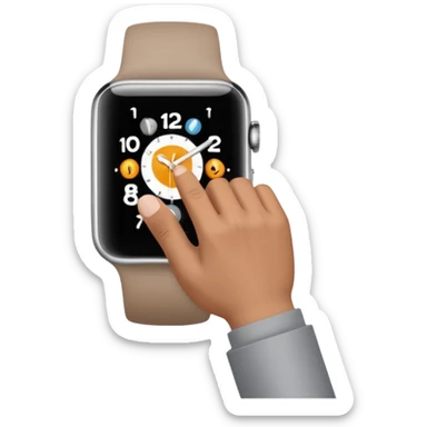This emoji 👈 but with a sleeve and a watch sticker