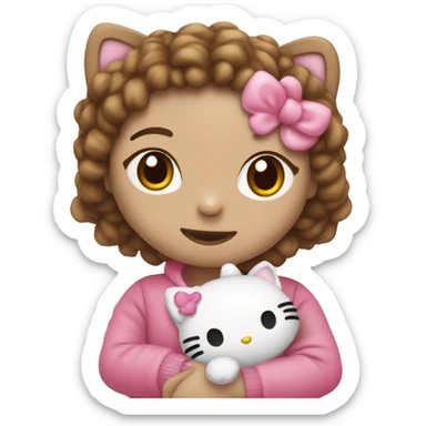 Hello kitty e onça de pelúcia juntas  sticker