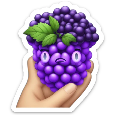 Purple BlackBerry whit Magic sticker