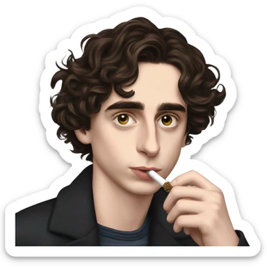 Timothee chalamet smoking pipe sticker