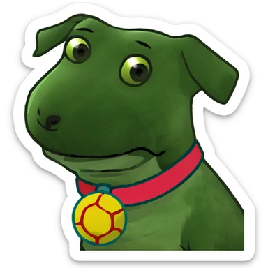 Perro con una pelota sticker