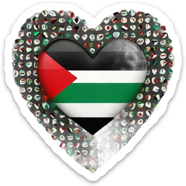 Palestine heart sticker