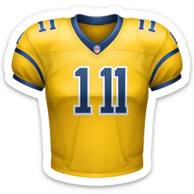 NFL players jersey | need only jersey no 11 in yellow color sticker