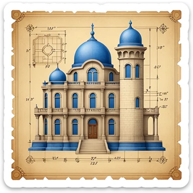 architect blueprint  sticker