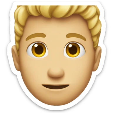 Side profile of a emoji looking at you sticker