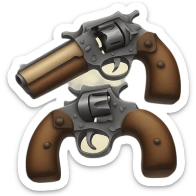 crossed-pistols sticker