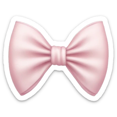 thin light pink bow sticker