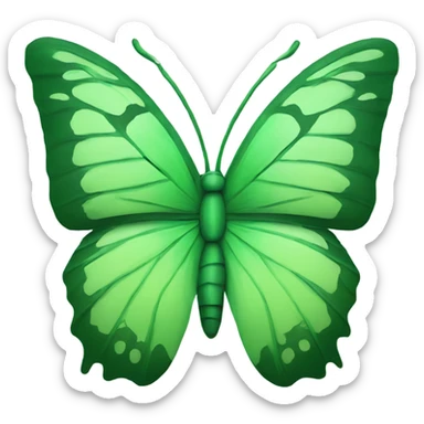 Green butterfly split into two . Hexcode#98cbf4 sticker