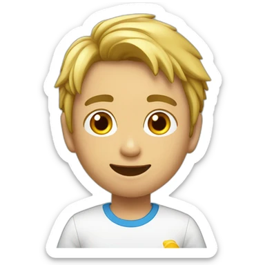 niño jugando videojuegos sticker