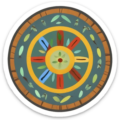 native medicine wheel  sticker