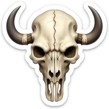 Indian bison skull head sticker